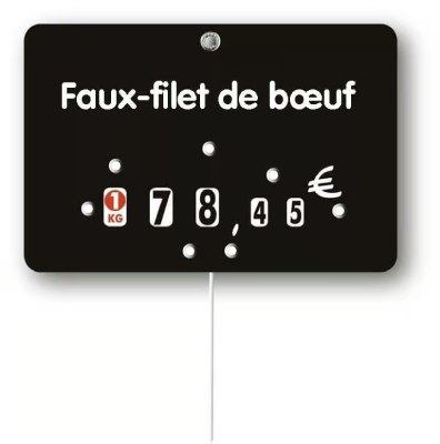 Etiquette avec texte à personnaliser