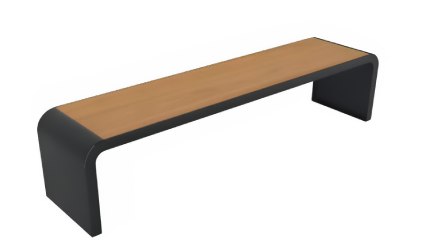 Banquette en acier et compact HPL – 1 place - Effet lames - Structure anthracite - L.700 x P.450 x H.450 mm - Coloris au choix - 14178613-327131554.jpg