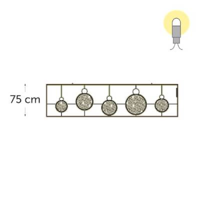 H.75 x L.300 cm