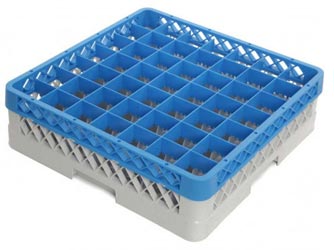 Casier de lavage verres - 9 compartiments - Hauteur max de verre : 115 à 235 mm - Bleu et Gris - 15144664-181357212.jpg