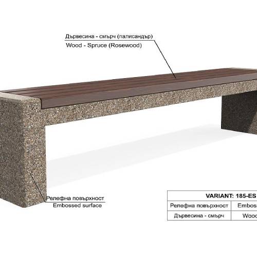 ES: Assise en bois épicéa, agrégat en relief