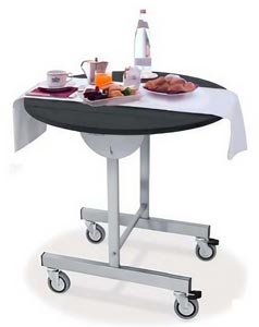 Chariot room service - Plateau bois Mélaminé - Piètement inox brossé - 15510096-993531233.jpg