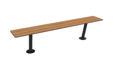 Banquette en acier et compact HPL - 1 place - Avec ou sans dossier - Effet lames - Structure anthracite - L.500 x P.331 à 490 x H.450 à 800 mm - Coloris au choix - 16093252-672251712.jpg