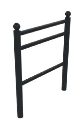 Barrière de ville en acier - Bombée - A sceller ou sur platine - L.1000 ou 1604 x P.76 x H.1000 ou 1200 mm - Anthracite - 16363754-457215425.jpg