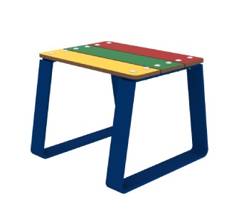 Banquette carrée en acier et compact HPL pour enfant - 8 places - L.1200 x P.1200 x H.350 mm – Multicolore  - 16502817-426771531.jpg