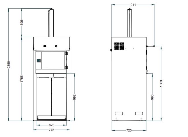 Lacérateur de cartons industriel - Débit : jusqu'à 7 t/h - Surface de coupe : jusqu'à 1600 × 1050 mm - Puissance : jusqu'à 2 × 15 kW - 16655588-321392661.JPG