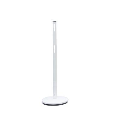 Poteau acier base lestée Ø 330mm - blanc
