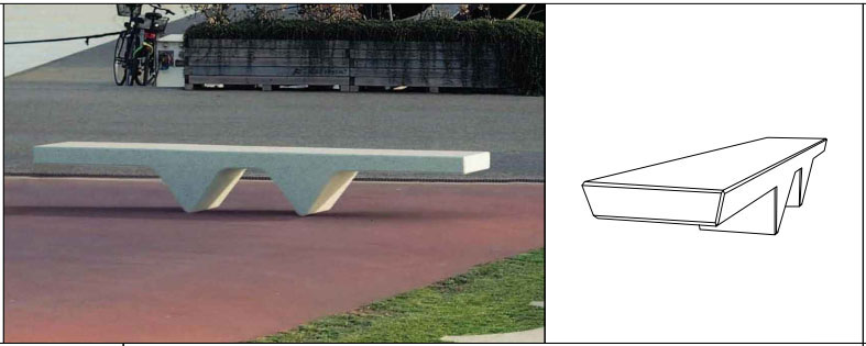 Banc en béton sans dossier pour parcs - 17432217-533254542.jpg