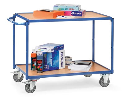 Servante 300 kg, 2 plateaux avec barres de poussée 17432444-818881154.jpg