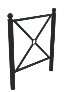 Barrière de ville en acier - Bombée - L.1000 à 1500 x P.76 x H.1200 mm – Anthracite - 178828-821784169.jpg