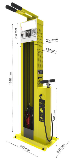 Station de réparation vélo en libre service - Avec pompe - 17967395-212534683.png