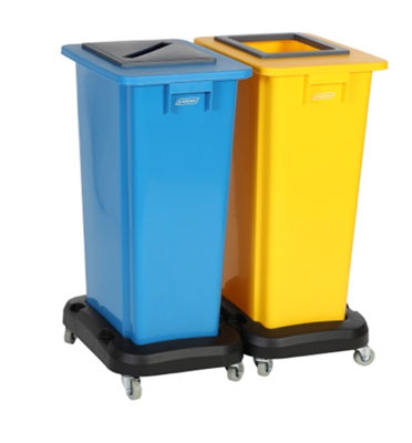 Corbeille de tri sélectif 2 bacs 80 L sur roulettes - 18427698-498697135.jpg