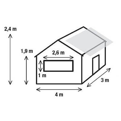 Kiosque de 12m²