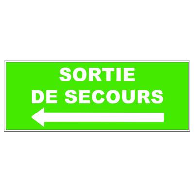 Sorties de secours flèche gauche