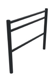 Barrière de ville en acier - Boule - A sceller - L.1000 à 1500 x P.76 x H.1200 mm - Anthracite - 22346114-848648522.jpg