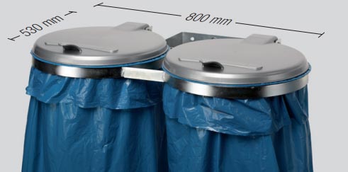 Support sac poubelle murale avec couvercle plastique  - 22572193-619973912.jpg