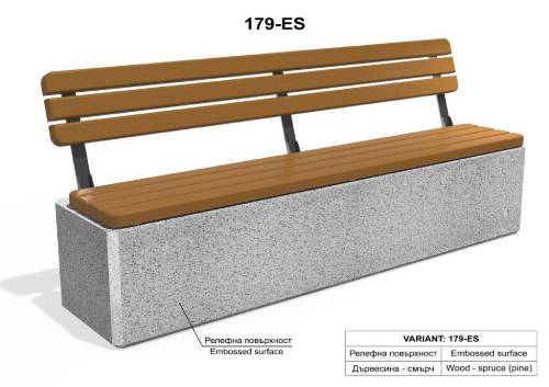 ES: Assise en bois épicéa, agrégat en relief