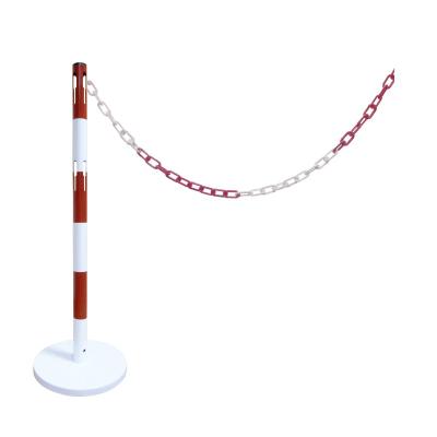Extension pour poteaux acier base lestée rouge/blanc avec 2m de chaine