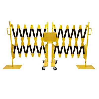 Set de barrières extensibles - L.2 x 2000 mm - Jaune/Noir