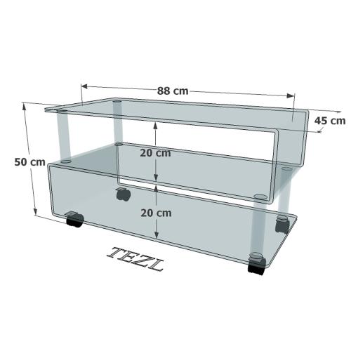 Schéma - Table plexi tv-hifi - TEZL