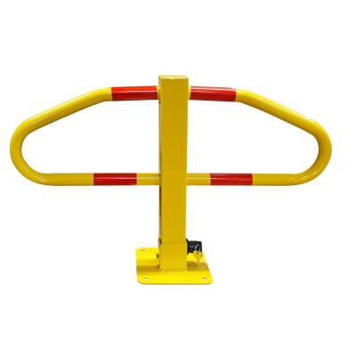 Arceau de parking avec pied central et clé - jaune