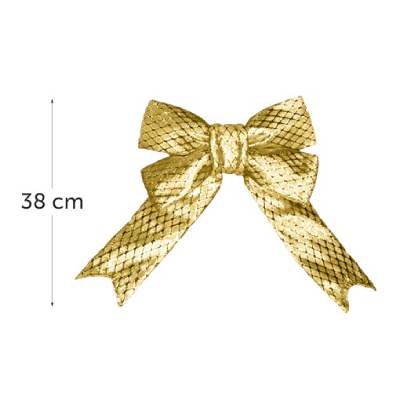 Noeud - doré - Hauteur : 38 cm
