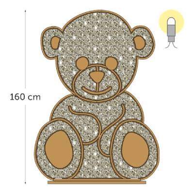 leds blanc chaud - 160 x 115 cm