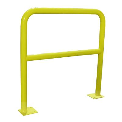 Barrière de sécurité jaune acier 1000mm avec platine