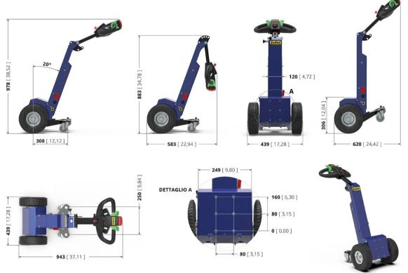 Timon pousseur électrique compact - Capacité de traction : 1000 kg - Timon repliable - Batteries : 2 × 22 A AGM  - 2501827-526315988.jpg