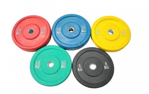 Disques de musculation olympiques en caoutchouc - De 5 kg à 25 kg - Diamètre 450 mm  - 25425377-716568628.jpg