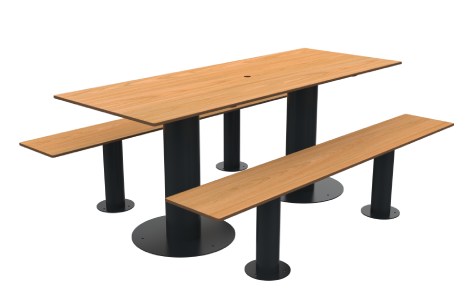 Anthracite / Teck - Trou de parasol - 8 Places