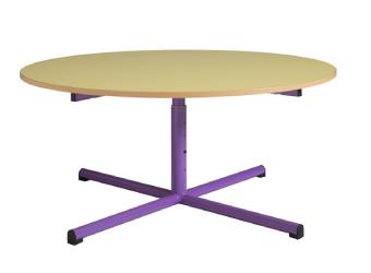 Table maternelle octogonale régable piètement central - T1 à T4 -  Diam. 120 cm - Plateau mélaminé ou stratifié - 2728952-996591361.jpg