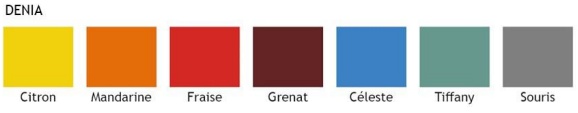Couleurs tissus disponibles