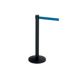 Poteau noir, sangle bleu