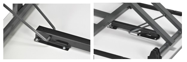 Clipsage de sécurité en position ouverte et fermée