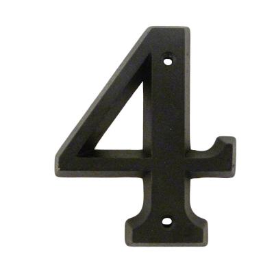 Chiffre n°4 à clouer en zamak noir
