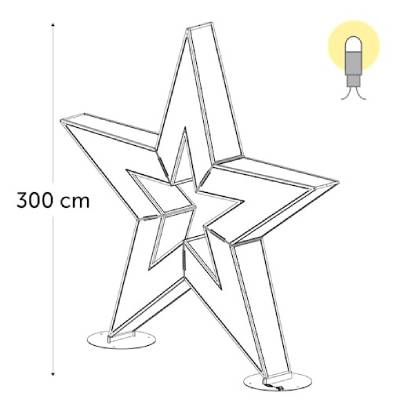 leds blanc chaud - 300 x 310 x 30 cm
