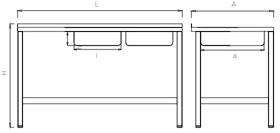 Plonge professionnel avec plan de travail - 31277115-563376721.jpg