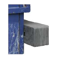 Butée de protection pour déchetteries - En composite thermoplastique recyclé - Dimensions (LxH)) : 800x150 - Epaisseur : 160mm - Poids : 18kg x 2 - Fixations : 2 par module - 31322776-138319623.jpg