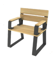 Banc en acier et bois - 1 place - L.700 x P.575 x H.810 mm – Anthracite - 31722316-213542146.jpg