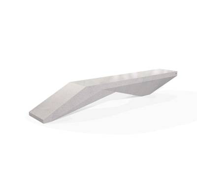 Banc béton - Agrégat poli surface et côtés