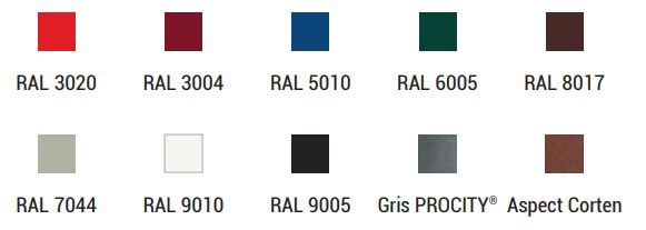 Peint sur galva selon nos coloris