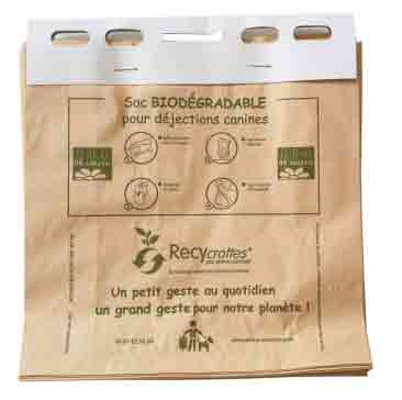 Distributeur papier biodégradables pour déjections canines 150 sachets - 32472174-336419328.jpg