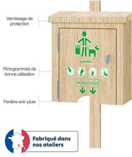 Distributeur papier biodégradables pour déjections canines 150 sachets - 32472174-372464551.jpg