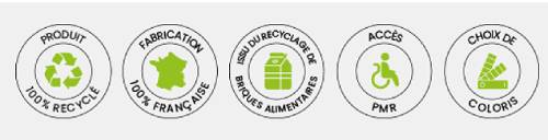 Ensemble table 2 bancs de jardin extérieur - 100% recyclé - sans entretien - 32818445-596327176.jpg