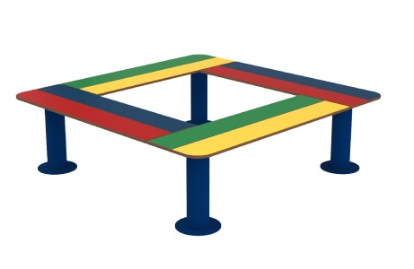 Banquette en acier et compact HPL pour enfant - 3 places - L.1500 x P.430 x H.350 mm – Multicolore - 328994-183373814.jpg