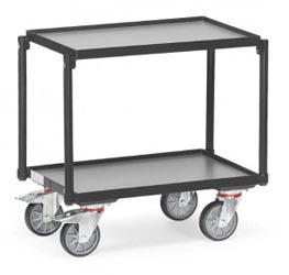 Chariot à 2 plateaux en bois, avec barre de poussée - 33241444-783192124.jpg