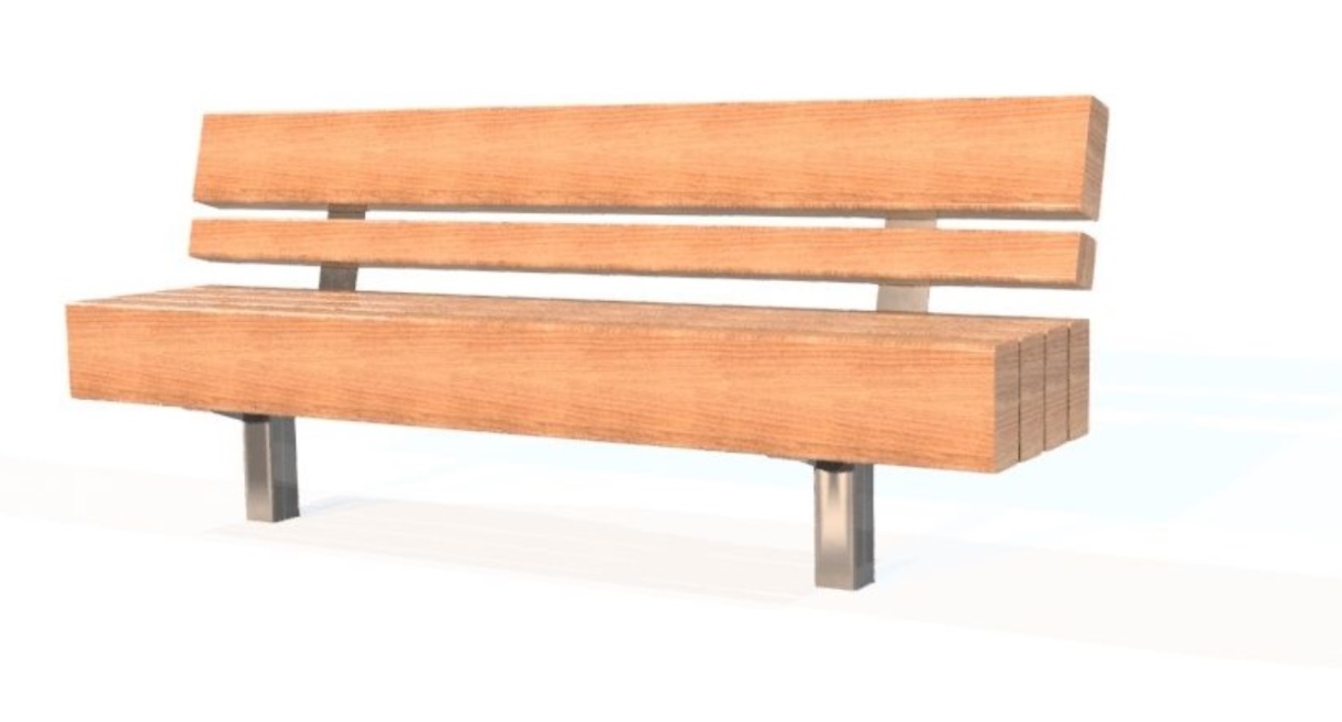 Banc urbain en acier inox et bois 200 cm - Avec dossier - 34421652-184618719.jpg