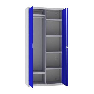Séparation + 6 étagères moyennes + 1 barre porte cintres
