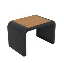 Chaise en acier et compact HPL – 1 place - Effet lames - Structure anthracite - L.700 x P.520 x H.800 mm - Coloris au choix - 3511213-423156115.jpg